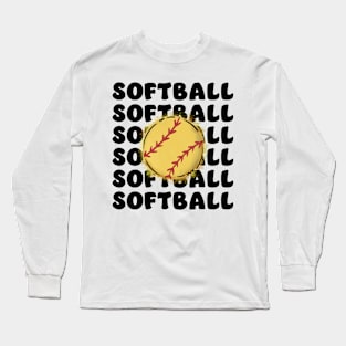 softball is my favorite season Long Sleeve T-Shirt